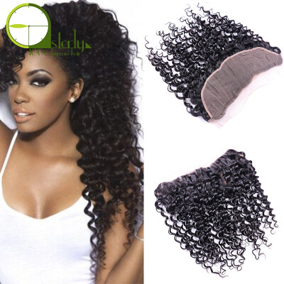 

7A Lace Frontal Closure With Bundles Brazilian Virgin Hair With Closure kinky curly 100 Human Hair Extensions With Closure Bundle