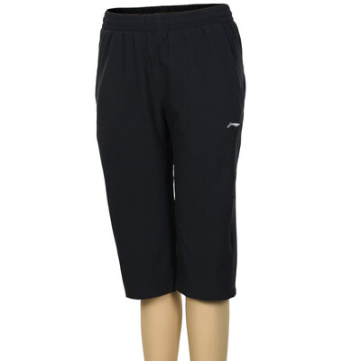 

Li Ning LI-NING Women&39s Badminton Running Sweatpants Quick-drying Fabric Seven points Sweatpants AKQJ008-2 Female Black