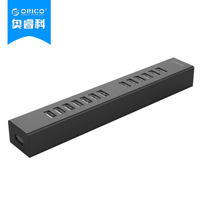 

ORICO H1313-U2 13-портовый концентратор USB 2.0 HUB высокоскоростной расширитель расширителя черной длины линии 1 метр с шнуром питания постоянного тока
