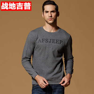 

Battlefield Jeep Sweater Men's Simple Letter Tunic Sleeve Long Sleeve Sweater Men's Casual Round Collar Sportswear 16045Z5403 Black XL