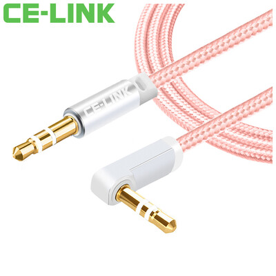 

CE-LINK 2454 AUX аудио кабеля автомобиль соединение автомобиль 5 метров плоских розового золота наушники аудио кабеля с 3,5 мм стерео аудио кабель