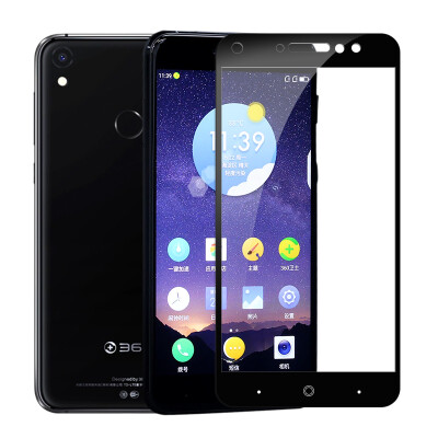 

【2 pieces】 Langke 360N5S tempered film 360 mobile phone N5S full-screen coated steel film high-definition explosion-proof mobile phone protection film for 360N5S (black