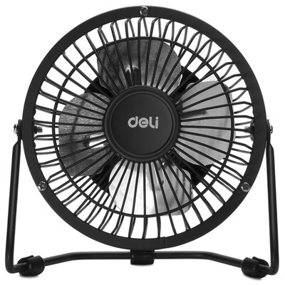 

Deli 3680 USB all-metal mini desktop fan small fan fan student dormitory fan black