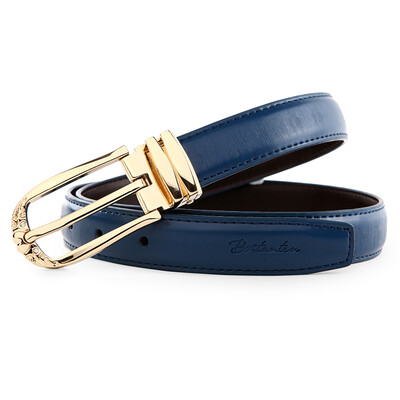

BOSTANTEN ladies belt leather fashion casual wild pin buckle belt belt BW4009 blue