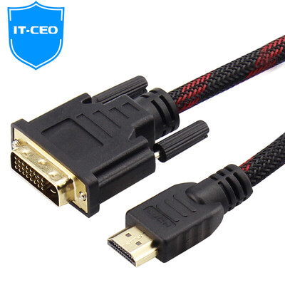

IT-CEO HDMI к DVI кабелю DVI24 + 1 к кабелю HDMI цифровой высокопроизводительный двухсторонний кабель для передачи данных, подключенный к компьютеру, линия преобразования видеоизображения 2 метра Y1DVI-2
