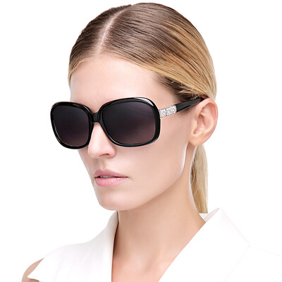 

Parsons PARZIN fashion sheet polarized sunglasses ladies elegant sunglasses 9606 bright black