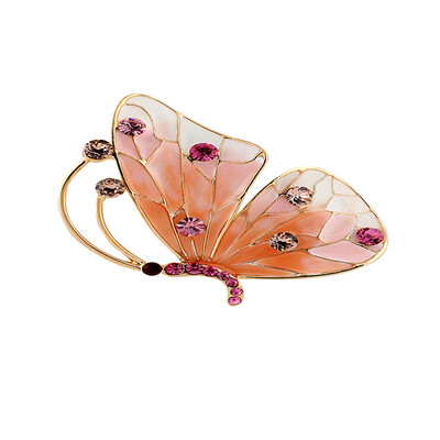 

Yoursfs @ Lovely Butterfly Brooches Pin Австрийский кристалл 18K Gold Plated Valentine's Gift для женщин