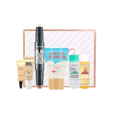 

ETUDE HOUSE) High light repair capacity gift box (combination 1.7g * 2 + cleansing cream 30ml + Xiu Yan milk 8g + liquid foundation 5g + set 25ml + 25ml + 3 tablets