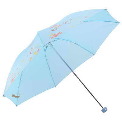 

Jingdong Supermarket] Paradise umbrella high-density polyester polyester spinning three fold steel bar steel umbrella sunny umbrella 339S rose