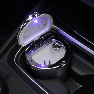 

Fun line car ashtray car LED light flame retardant ashtray gold