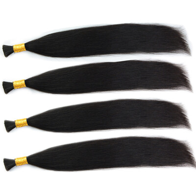 

7A Brazilian Straight hair Unprocessed human hair Bulk 3pcslot virgin Brazilian hair extensions in free shipping