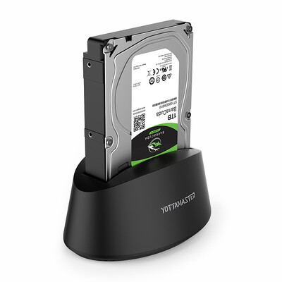 

Yottamaster К100-С3 типа C трудно основание Универсальный 2,5 / 3,5 дюйма SATA / SSD, HDD корпус последовательный / внешний жесткий поддержка 10TB черный картридж