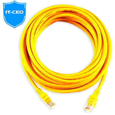 

IT-CEO V08W5-10 высокоскоростной ультра-пяти готовый кабель RJ45 сетевой джемпер чистая медная широкополосная линия домашнее улучшение проект проводка с хрустальной головой 10 метров желтый