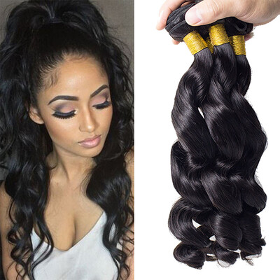 

4 Bundles Human Indian Virgin Hair Loose Wave 100 Indian Hair Bundles Wet And Wavy Remy Human Hair Indian Hair Weave Bundles