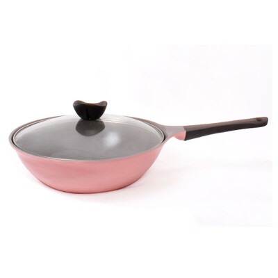

【Jingdong supermarket】 Neoflam Aeni ceramic wok non-stick pan no frying cooking pot pot induction cooker general kitchen utensils EC-AN-W30I pink 30CM