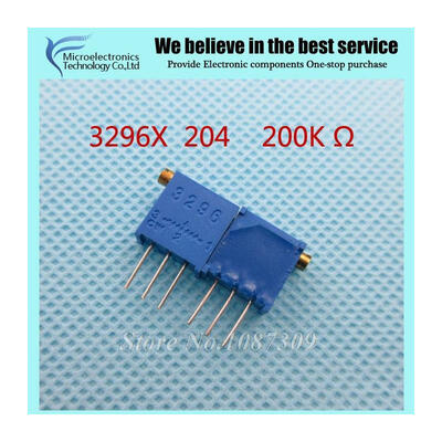 

100Pcs/lot 3296X-1-204LF 3296X 204 200K ohm side regulation Multiturn Trimmer Potentiometer High Precision Variable Resistor