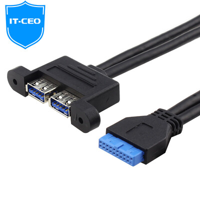 

IT-директор Y2SATA-8 материнской плате компьютера 19 / 20Pin включить два интерфейса расширения HUB адаптер USB3.0 Hub / удлинитель разветвитель / адаптер / конвертер черный