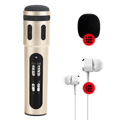 

BOLE) B-20E mobile phone singing microphone microphone computer singing mini condenser microphone full name K song equipment cable Apple Andrews general gold