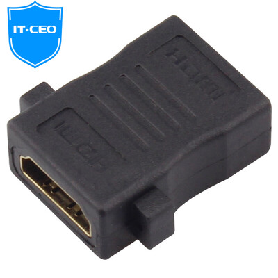 

IT-CEO V7XF10 HD HDMI adapter head female mother HDMI mother to HDMI female adapter extension connector support 1080P black