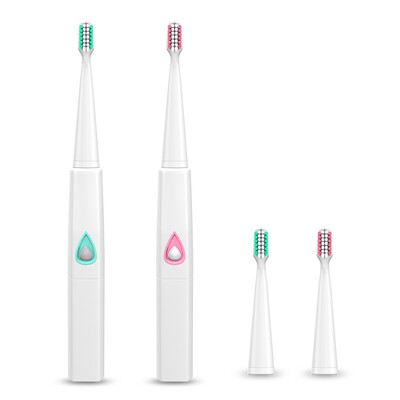 

Platinum Swiss TB-005 electric toothbrush send 3 brush head 5 battery 1 no need to charge the sound wave vibration adult toothbrush green