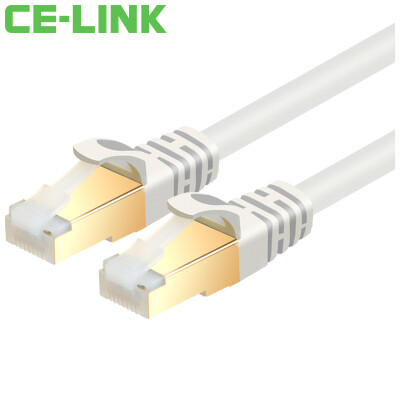 

CE-LINK CAT7 кабель 1 м чистого медного золота с покрытием семи типов двойной экранированной высокоскоростной сетевой перемычки SSTP с медной оболочкой сетевой сетевой маршрутизатор сетевого кабеля Bayi A1531