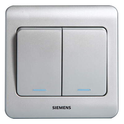 

Siemens SIEMENS 5TA01151CC122 double open single control vision with fluorescent switch socket color silver