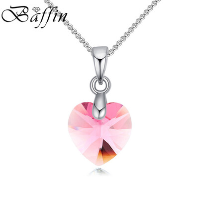 

Baffin Heart Mini Pendant Necklace Silver Color Chain Necklaces For Women Girls Jewelry Crystals From SWAROVSKI