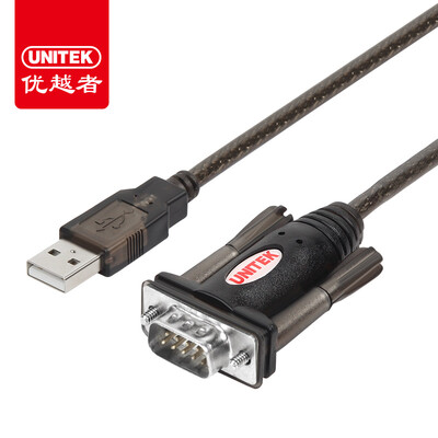 

UNITEK) usb to serial 3 meters DB9 pin com port adapter usb to rs232 serial converter cash register label printer serial line Y-1050B