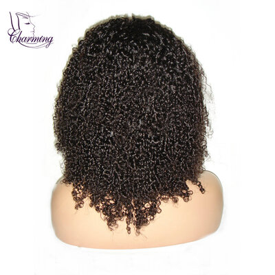 

Charming Hair Afro Kinky Curly Lace Front Wig Virgin Human Hair wigs For Black Woman Brazilian Curly Lace wig