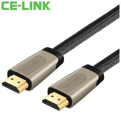 

CE-LINK Кабель HDMI 1-метровый кабель высокой четкости версии 2.0 компьютер HDTV-монитор проектор линии поддержки 4K * 2K плетеный провод круглый 1826