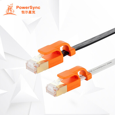 

(PowerSync) CAT7-KFMG59-3 семь типов плоской витой пары Gigabit позолоченный медный противоскользящий изгиб белой линии 5 метров
