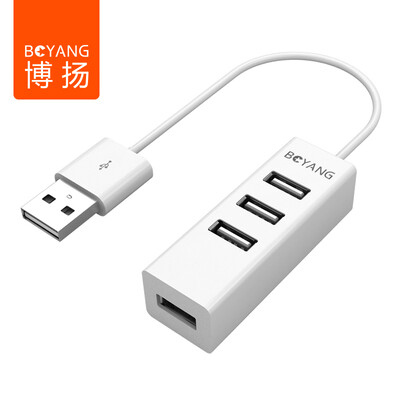 

Боян (Боян) BY-U04 USB High Speed ​​Expansion четыре HUB концентратор задерживается четыре USB разветвитель настольный ноутбук компьютер USB разветвитель белый