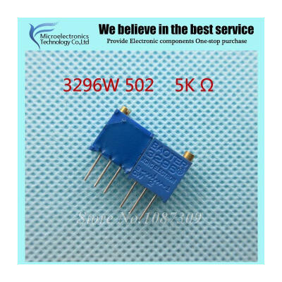 

100Pcslot 3296W-1-502LF 3296W 502 5k ohm Top regulation Multiturn Trimmer Potentiometer High Precision Variable Resistor