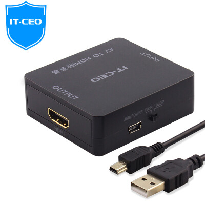 

IT-CEO Y3AV-1 AV to HDMI converter 3RCA Lotus head analog signal to digital HD USB powered white