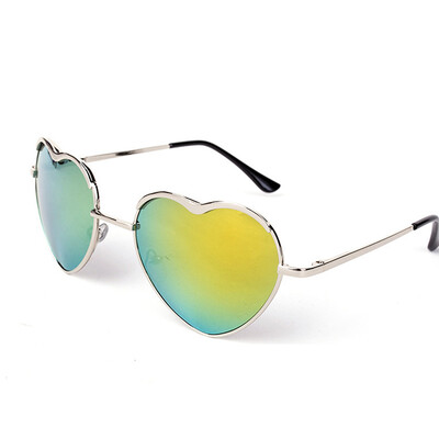 

Ladies metal frame love peach heart sunglasses sweet wind fashion Funny personality sunglasses as gift for women