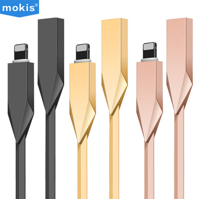

Moxi mokis Apple data cable charging line charger line iphone6 ​​ 6s 7plus 5S ipad data cable zinc alloy 1 m champagne gold
