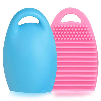 

US skin tone silicone makeup brush scrub egg 2 loaded MF5021 make-up brush cleaning tool clean egg scrubber size brush with a hole with a side