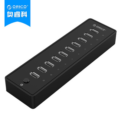 

ORICO P10-U2 10-port USB 20 hub with power supplyblack