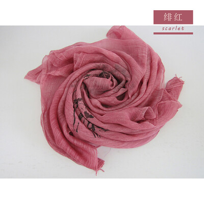 

Genuine orangefox Silk cashmere printed Chinese scarf 1