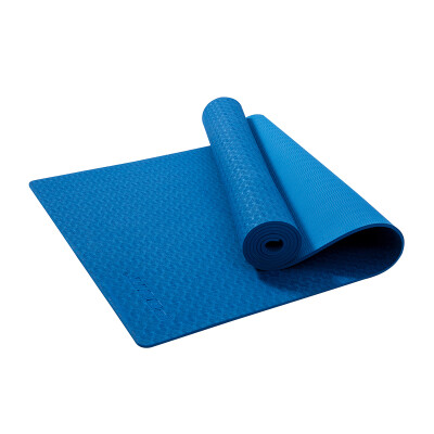 

Pu special special POVIT TPE6mm monochrome yoga mats double-sided anti-skid sports fitness mat dark blue including net bag&strap P-985