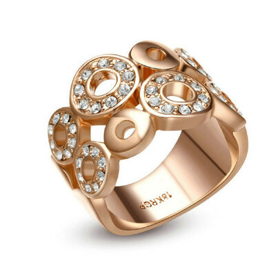 

Yoursfs@ High quality new rings hollow circular version of rose gold color female mid finger rings does not change color