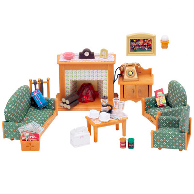 

Senbei children family Japanese brand princess toy girl doll house simulation forest family play house scene store house - living room fireplace cover SYFC29598