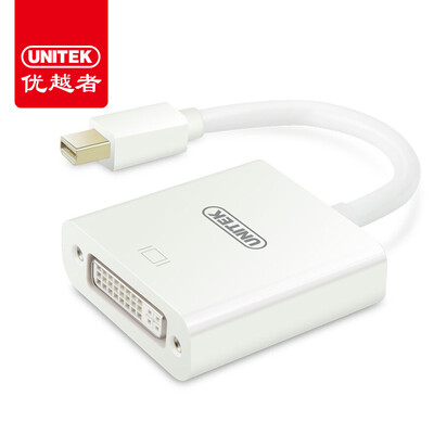 

Улучшенный человек (UNITEK) Mini DP Displayport к DVI конвертер мини линии преобразования молнии Apple MacBook разъем Y-6335WH