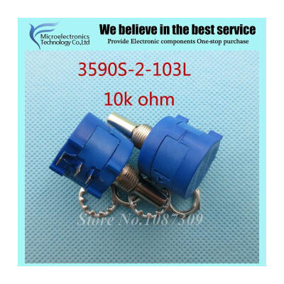 

5pcsLot 3590S-2-103L 3590S 10K ohm Precision Multiturn Potentiometer 10 Ring Adjustable Resistor