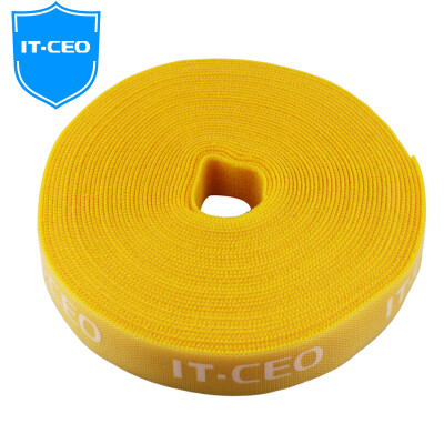 

IT-CEO V727-5 Free Crop Velcro Wire Striped Tie Belt Tie Corded Wire Computer Tape Tape Belt Tape About 5m Black