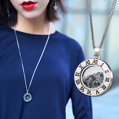 

Static style years steal the long-haired female diamond fashion wild trend Japan and South Korea four season chain sweater chain with sweater hanging chain light coffee gold light coffee gold