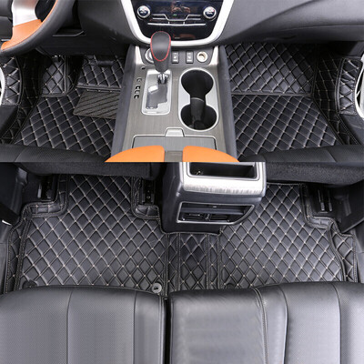 

Huashi Nissan Qijun mats 14 models before Qi Jun all surrounded by leather mats four seasons universal car mats modified Qi Jun special five-seat standard models - charm black