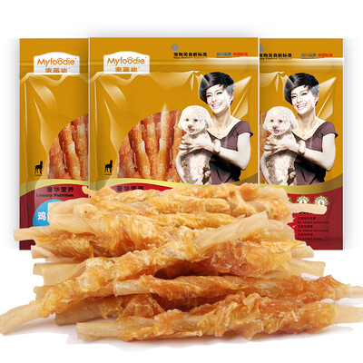 

Myfoodie Pet Snack Dog Snacks Daily Nutrition Chicken Rolls Leather 400g * 3 bags