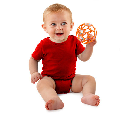 

Oball Aobo American brand newborn children baby toys 0-1 years old child holding the ball - rattles small softball random color KIIC81031