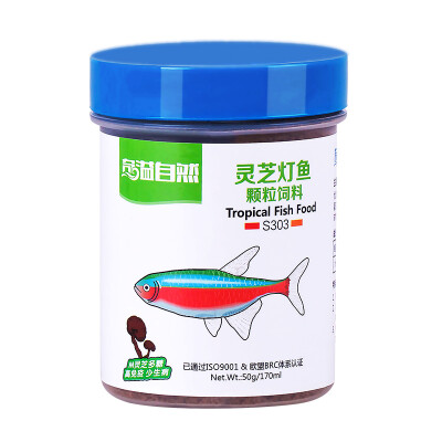 

Qi Yi natural Ganoderma lucidum shrimp pellet feed crystal shrimp special shrimp food add Ganoderma lucidum polysaccharide by color Zengyan particles shrimp -304 60 grams